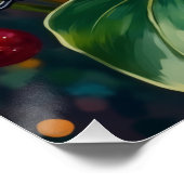 Exotic Bengal Cat Jungle Christmas Playtime Art ポスター (コーナー)