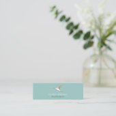 Exotic bird illustration elegant minimal mint card スキニー名刺 (スタンド正面)