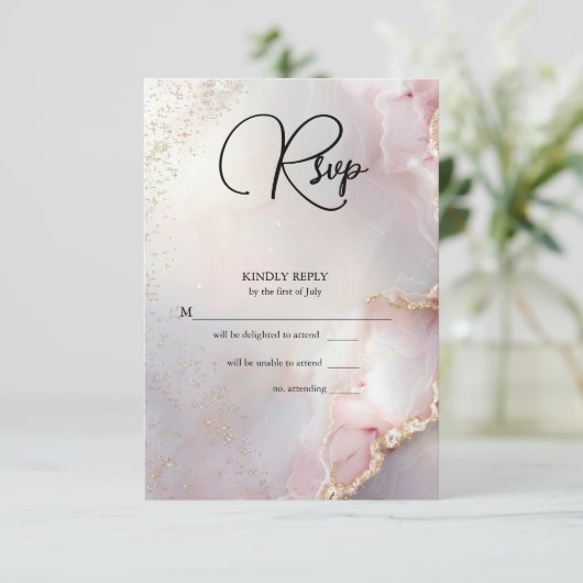 Exotic Blush Marbled Opal 出欠カード (スタンド正面)