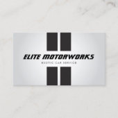 Exotic Car Service Racing Stripes Gray 名刺 (正面)