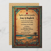 Exotic Desert Oasis Wedding Invitation  招待状 (正面/裏面)