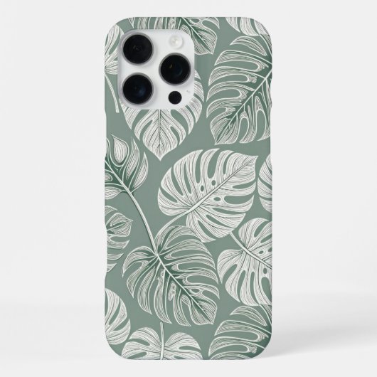 Exotic Elegant Monsteras iPhoneケース (裏面)