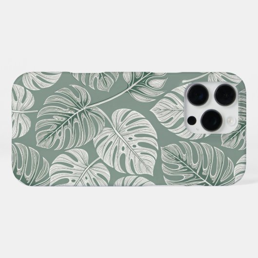 Exotic Elegant Monsteras iPhoneケース (裏面横)