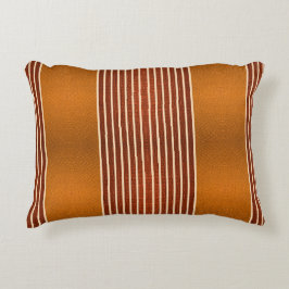 Exotic Faux Snake Leather & Linear Stripe Pumpkin  アクセントクッション