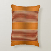 Exotic Faux Snake Leather & Linear Stripe Pumpkin  アクセントクッション (裏面(縦))