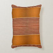 Exotic Faux Snake Leather & Linear Stripe Pumpkin  アクセントクッション (正面(垂直))
