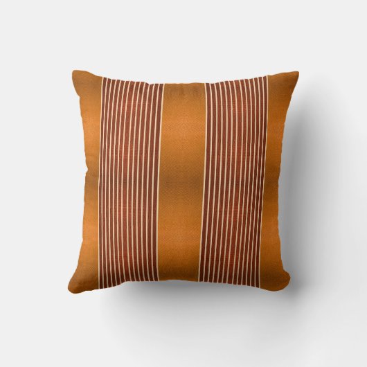 Exotic Faux Snake Leather & Linear Stripe Pumpkin クッション (裏面)