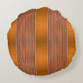 Exotic Faux Snake Leather & Linear Stripe Pumpkin  ラウンドクッション (裏面)