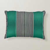 Exotic Faux Snake Leather Linear Stripe Turquoise アクセントクッション (裏面)