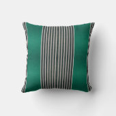 Exotic Faux Snake Leather Linear Stripe Turquoise クッション (裏面)