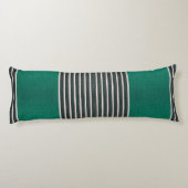Exotic Faux Snake Leather Linear Stripe Turquoise ボディピロー (裏面)