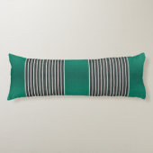 Exotic Faux Snake Leather Linear Stripe Turquoise ボディピロー (正面)