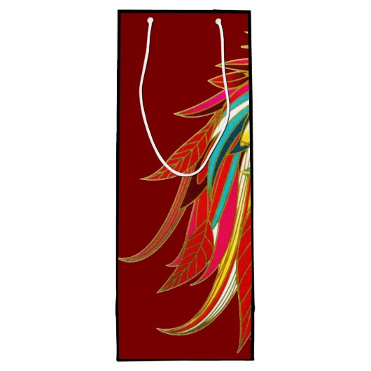 Exotic Feathers Red and Black ワインギフトバッグ (裏面)