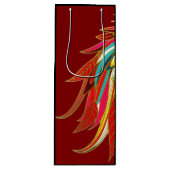 Exotic Feathers Red and Black ワインギフトバッグ (正面)