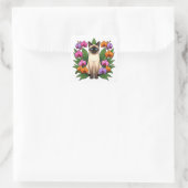 exotic flower siamese cat stickers スクエアシール (バッグ)