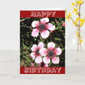 Exotic flowers birthday card カード (黄色い花)