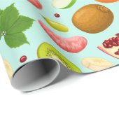 Exotic Fruit Pattern Wrapping Paper ラッピングペーパー (ロールコーナー)