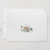 Exotic Hummingbirds Eucalyptus Protea Wedding  セーブザデート (裏面)