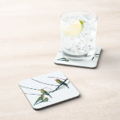 Exotic Indian kerala Bee-Eater Birds on Branch コースター (右側)