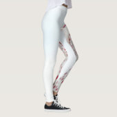 Exotic King Cheetah White & Pink Spots Art レギンス (右)