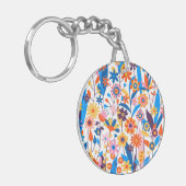 Exotic Multicolored Floral Background-32939 キーホルダー (正面左)