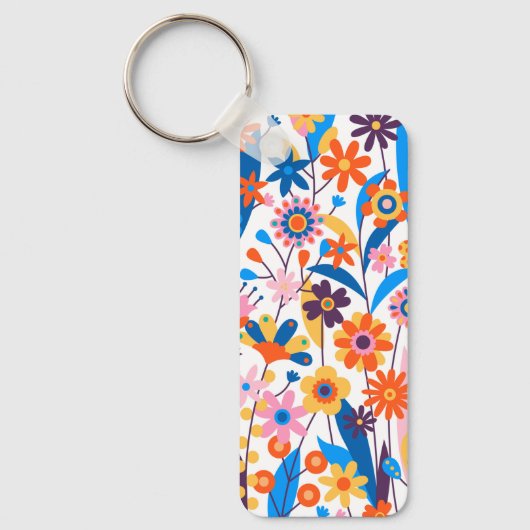 Exotic Multicolored Floral Background-32939 キーホルダー (正面)