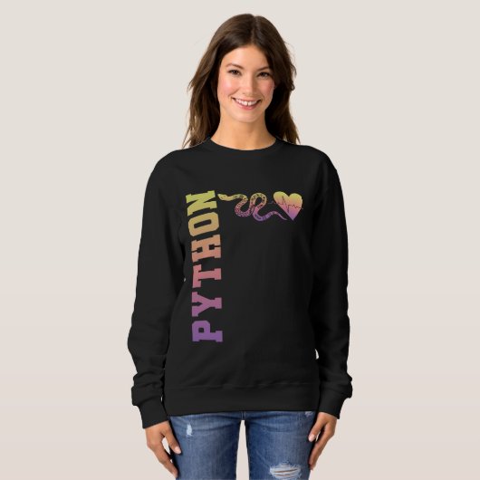 Exotic Pet Snake Reptile Ball Python Python スウェットシャツ (正面フル)