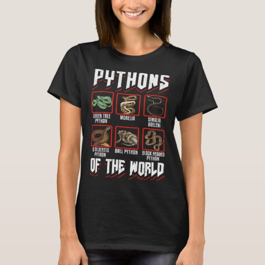 Exotic Pet Snake Reptile Ball Python Pythons Of Th Tシャツ (正面)