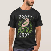 Exotic Pet Snake Reptile Crazy Snake Lady Tシャツ (正面)