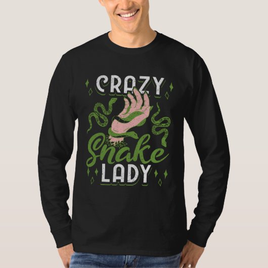 Exotic Pet Snake Reptile Crazy Snake Lady Tシャツ (正面)