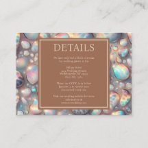 Exotic Posh Reception Details Enclosure Cards
