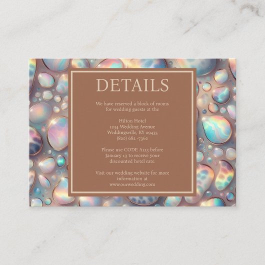 Exotic Posh Reception Details Enclosure Cards エンクロージャーカード (正面)