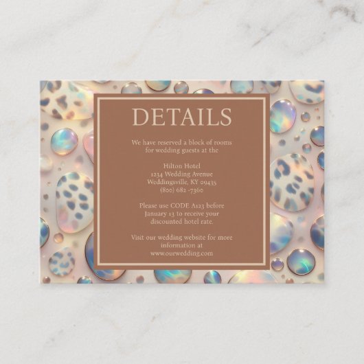 Exotic Posh Reception Details Enclosure Cards エンクロージャーカード (正面)
