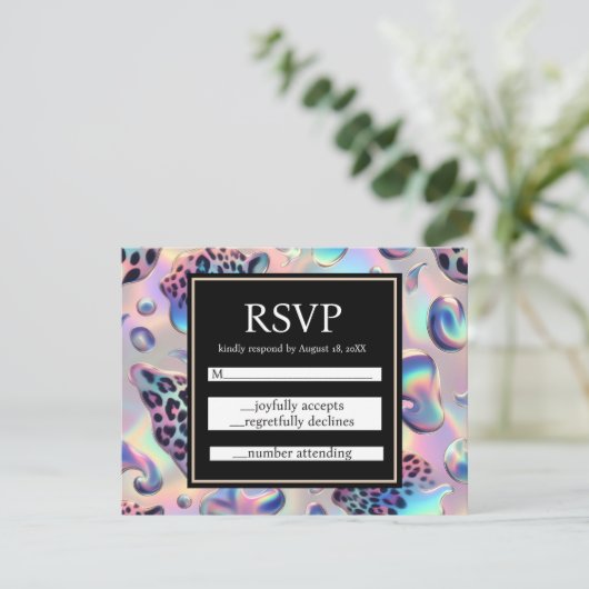 Exotic Posh RSVP Wedding Enclosure Cards (スタンド正面)