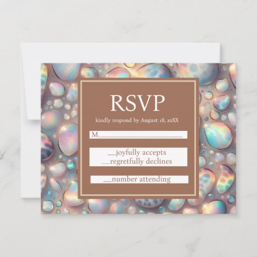 Exotic Posh RSVP Wedding Enclosure Cards (正面)