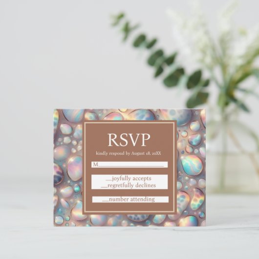 Exotic Posh RSVP Wedding Enclosure Cards (スタンド正面)