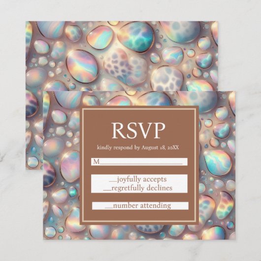 Exotic Posh RSVP Wedding Enclosure Cards (正面/裏面)
