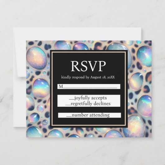 Exotic Posh RSVP Wedding Enclosure Cards (正面)
