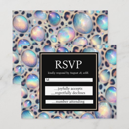 Exotic Posh RSVP Wedding Enclosure Cards (正面/裏面)