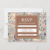 Exotic Posh RSVP Wedding Enclosure Cards (正面)