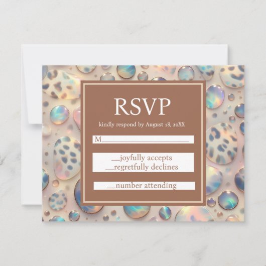 Exotic Posh RSVP Wedding Enclosure Cards (正面)