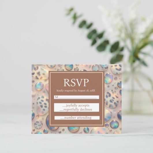 Exotic Posh RSVP Wedding Enclosure Cards (スタンド正面)