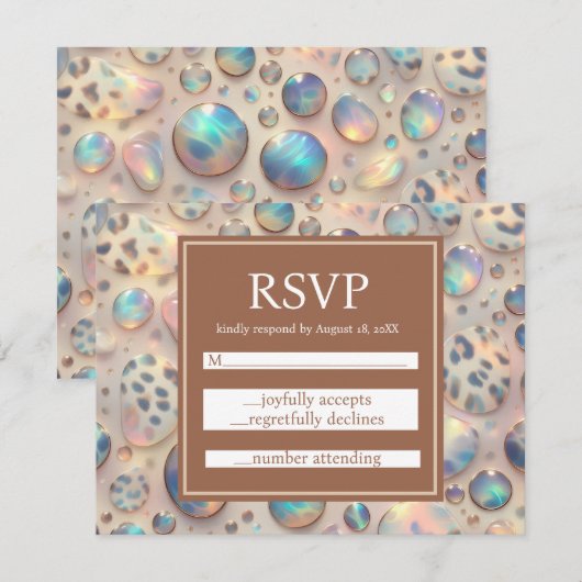Exotic Posh RSVP Wedding Enclosure Cards (正面/裏面)