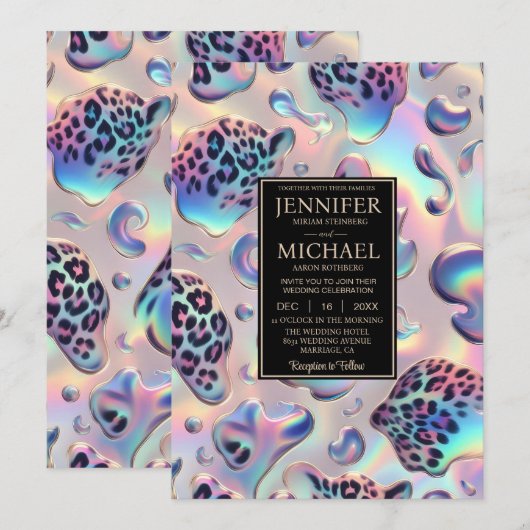 Exotic Posh Wedding Invitation 招待状 (正面/裏面)