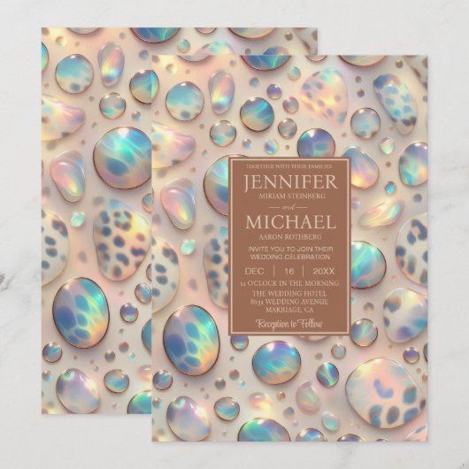 Exotic Posh Wedding Invitation 招待状 (正面/裏面)