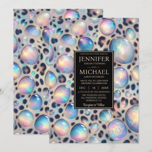 Exotic Posh Wedding Invitation 招待状 (正面/裏面)