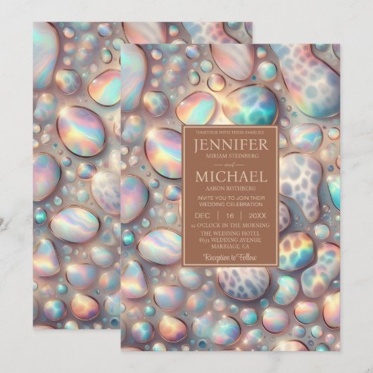 Exotic Posh Wedding Invitation 招待状 (正面/裏面)