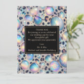 Exotic Posh Wedding Pre-Filled Thank You Cards 招待状 (スタンド正面)