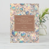 Exotic Posh Wedding Pre-Filled Thank You Cards 招待状 (スタンド正面)