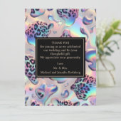 Exotic Posh Wedding Pre-Filled Thank You Cards 招待状 (スタンド正面)